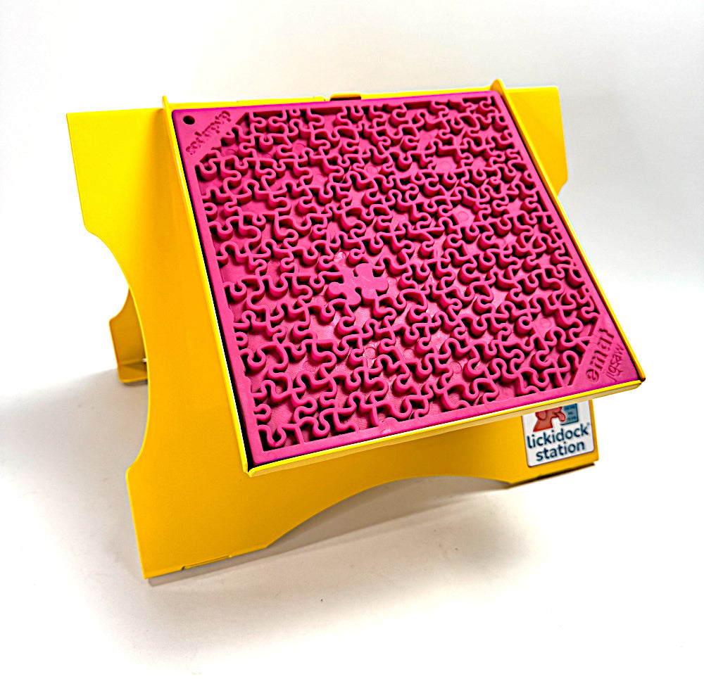 Large LickiDock "A" Frame Station Daffodil Yellow